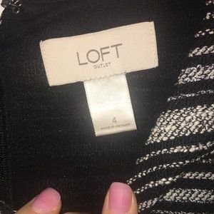 Dress black/white striped